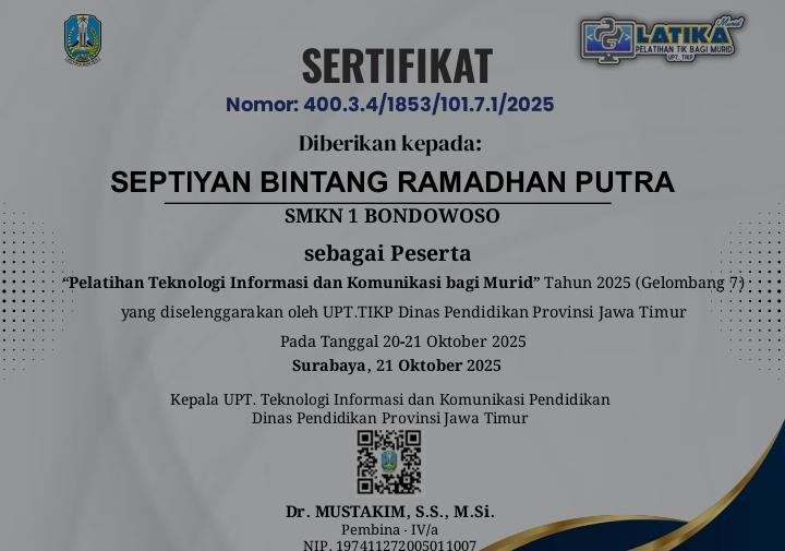 Latika Certificate